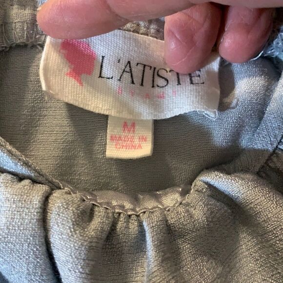 L’Atiste by Amy short romper with pockets in pale blue - Picture 7 of 12